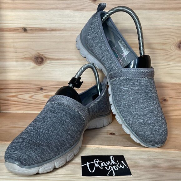 Skechers Air Cooled Memory Foam SN 23436 Slip On Grey Shoes - Picture 1 of 9